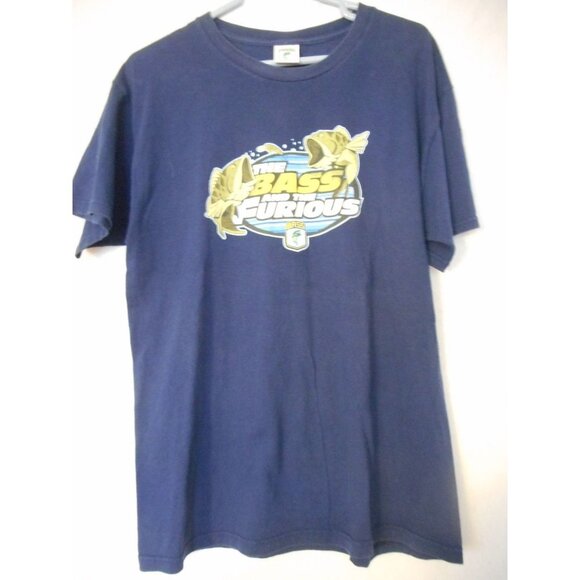 Blue Bass  Tee T-Shirt The Bass and the Furious Fish Short Sleeve - Picture 2 of 5